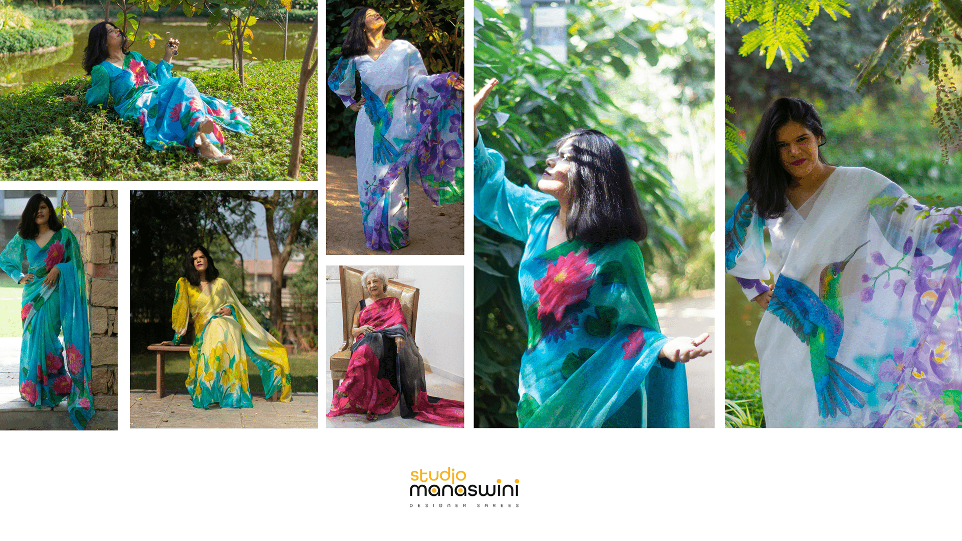 Bagicha Chic · Hand-painted sarees