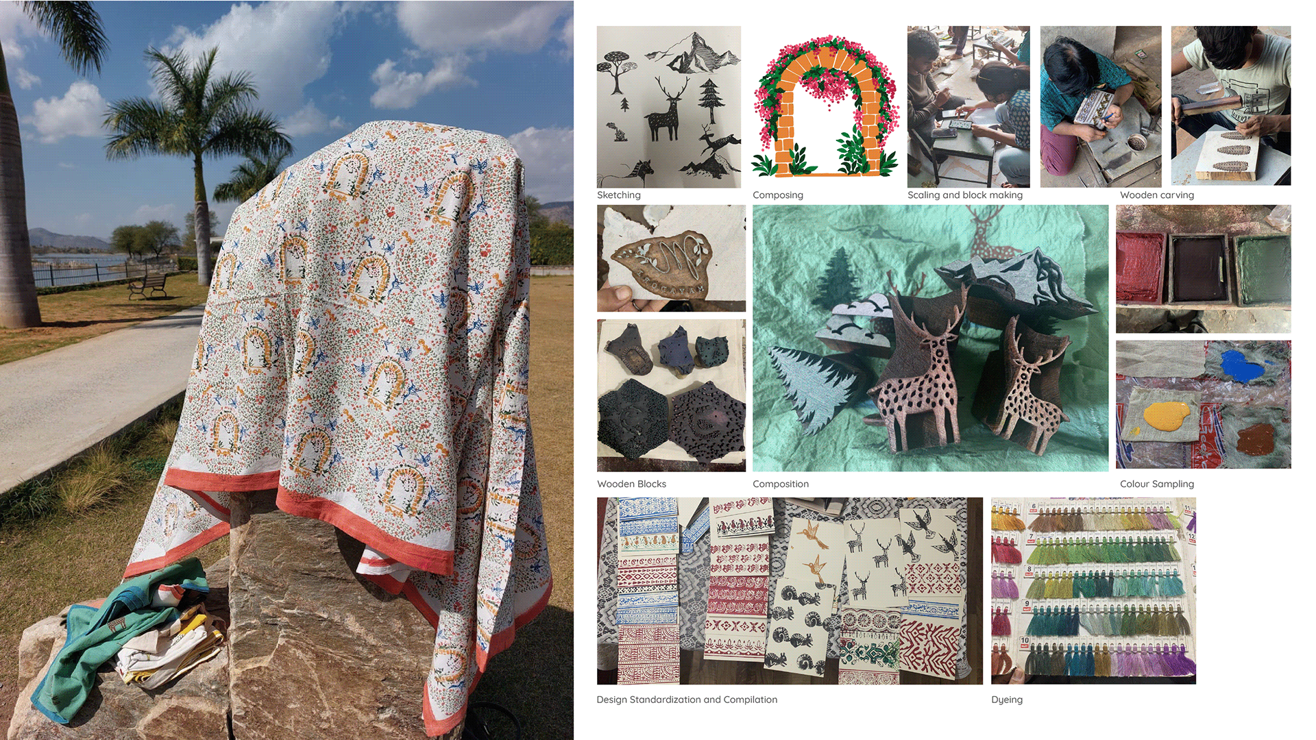 Handblock linens · Product design